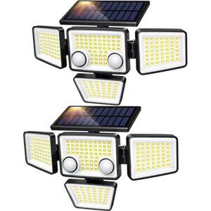Solar Outdoor Lights Motion Sensor 3000LM LED Security Flood Light Waterproof